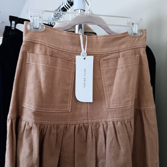 Women's Mon Renn Golden Toasted Tan Maxi Skirt - Picture 4 of 7